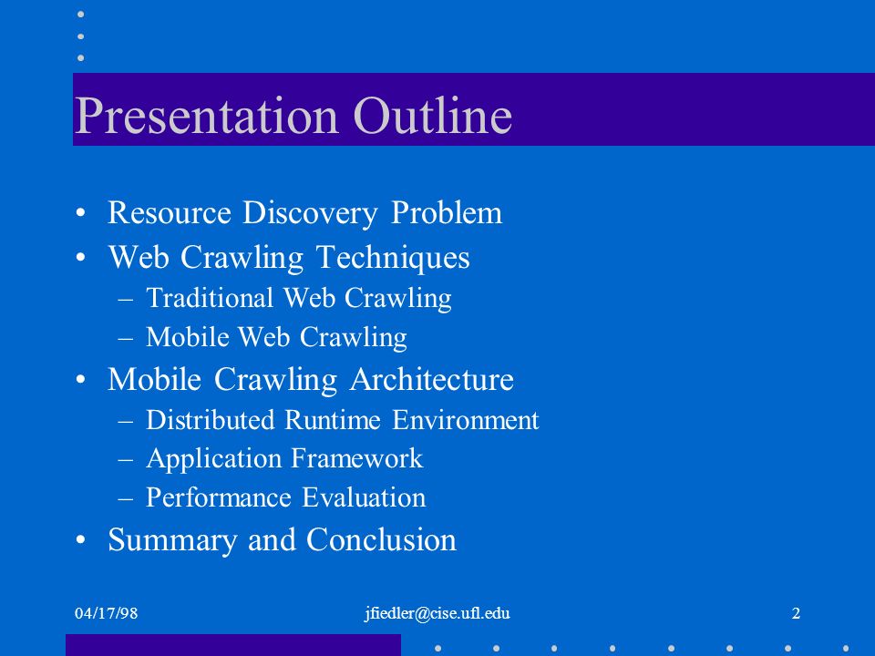 master thesis presentation outline
